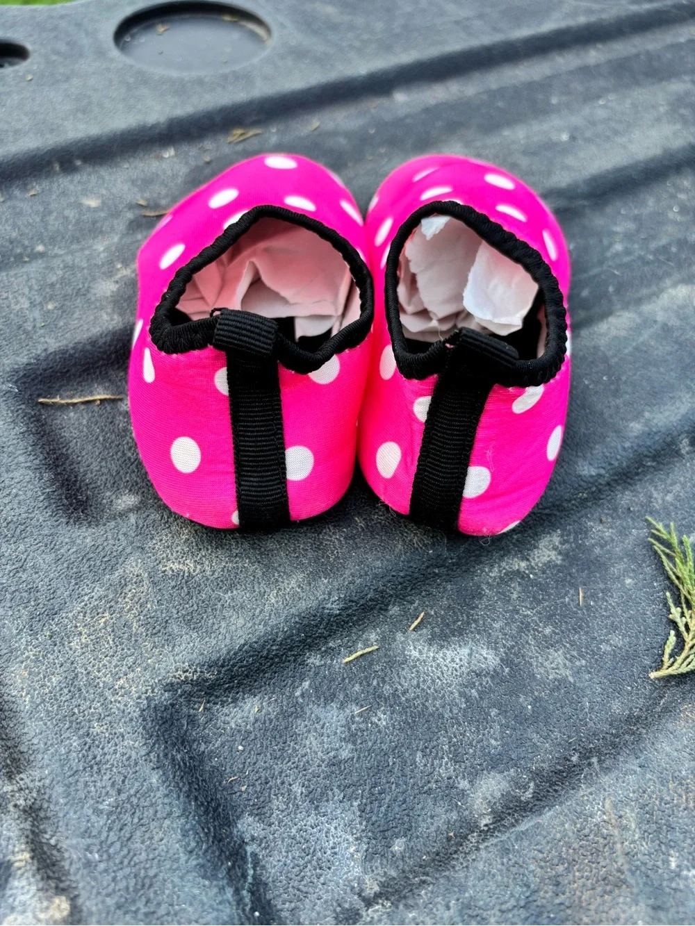Pink Polka Dot Kids Slip-On Shoes